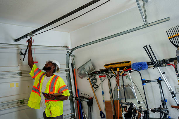 Professional Garage Door Panel Replacement technician working in Daleville, IN